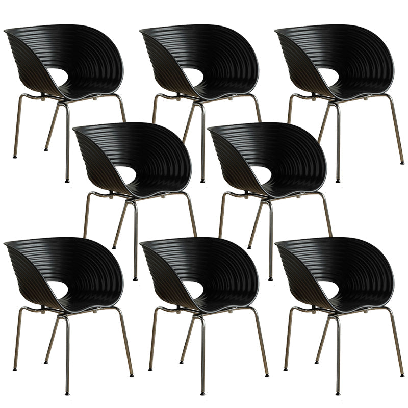 Industrial Style Arm Chair Plastic Indoor Dining Chair for Living Room