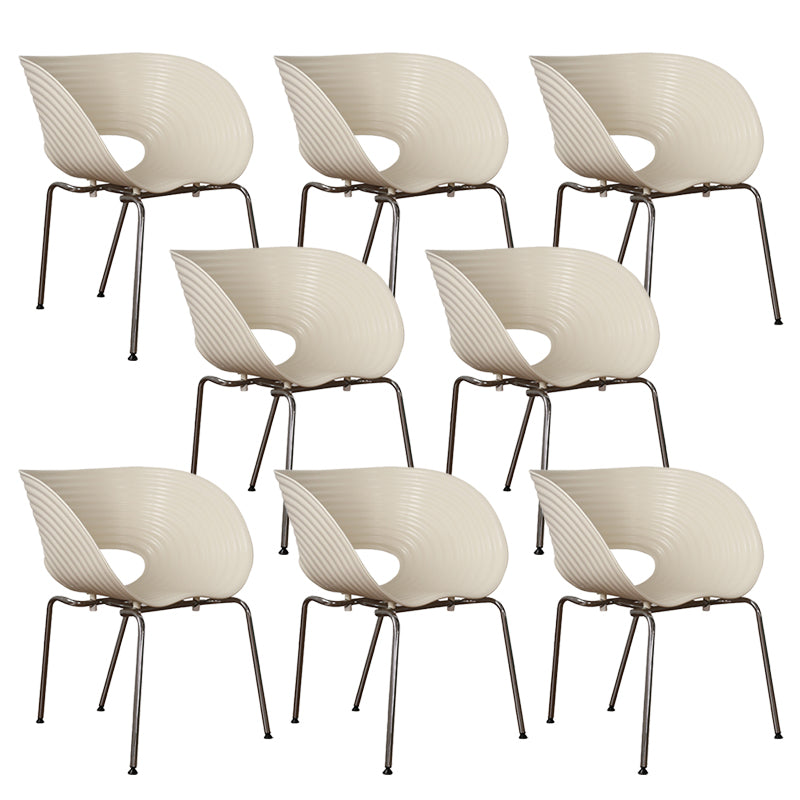 Industrial Style Arm Chair Plastic Indoor Dining Chair for Living Room