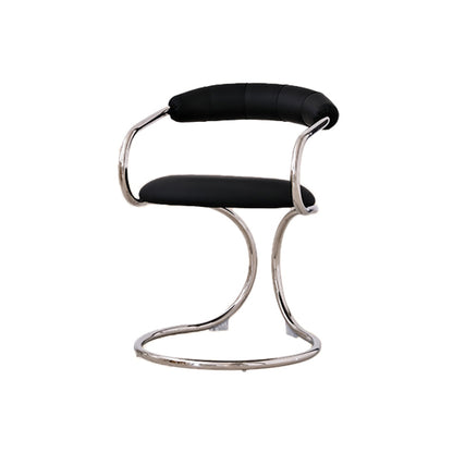 Industrial Style Arm Chair Upholstered Dining Chair for Living Room