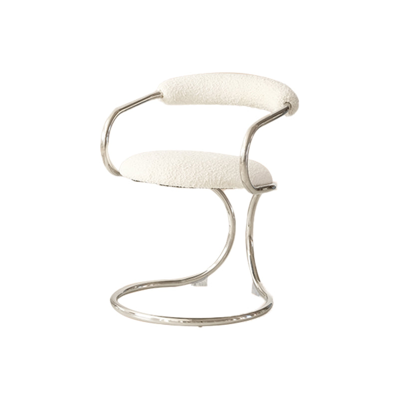 Industrial Style Arm Chair Upholstered Dining Chair for Living Room