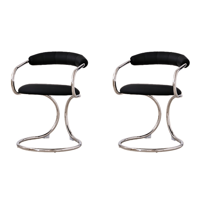 Industrial Style Arm Chair Upholstered Dining Chair for Living Room