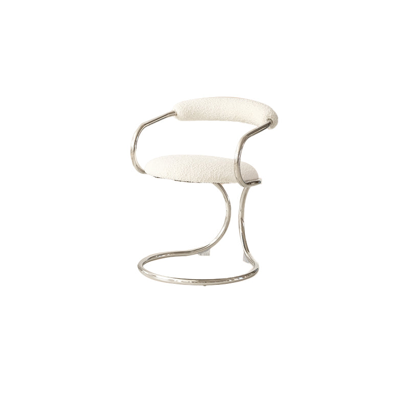 Industrial Style Arm Chair Upholstered Dining Chair for Living Room