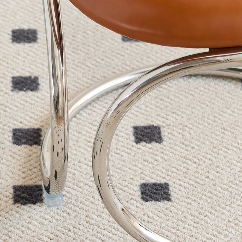 Industrial Style Arm Chair Upholstered Dining Chair for Living Room