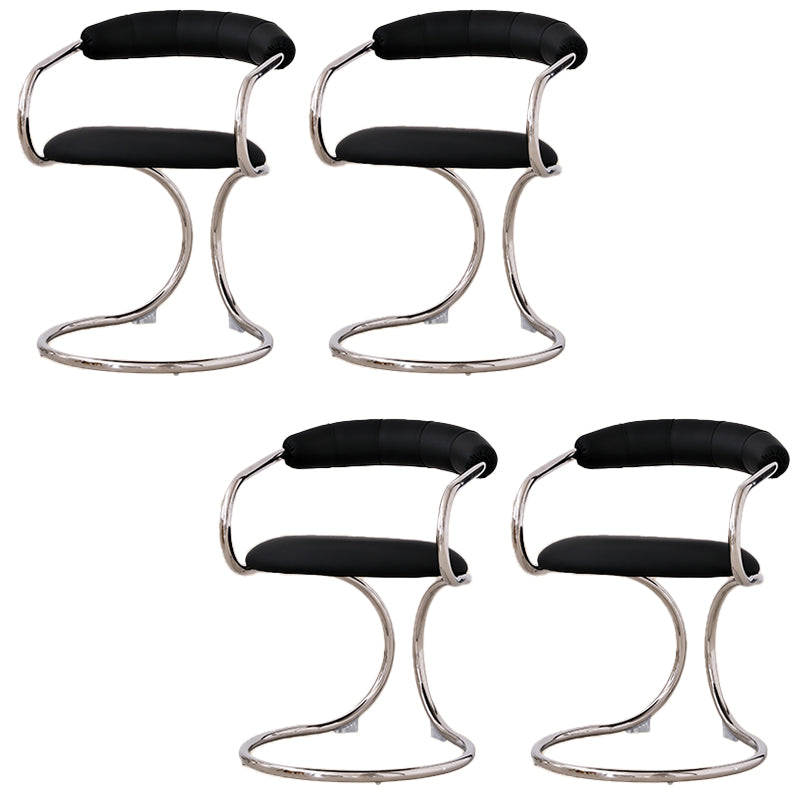 Industrial Style Arm Chair Upholstered Dining Chair for Living Room