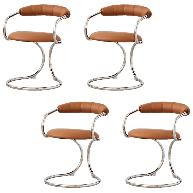 Industrial Style Arm Chair Upholstered Dining Chair for Living Room