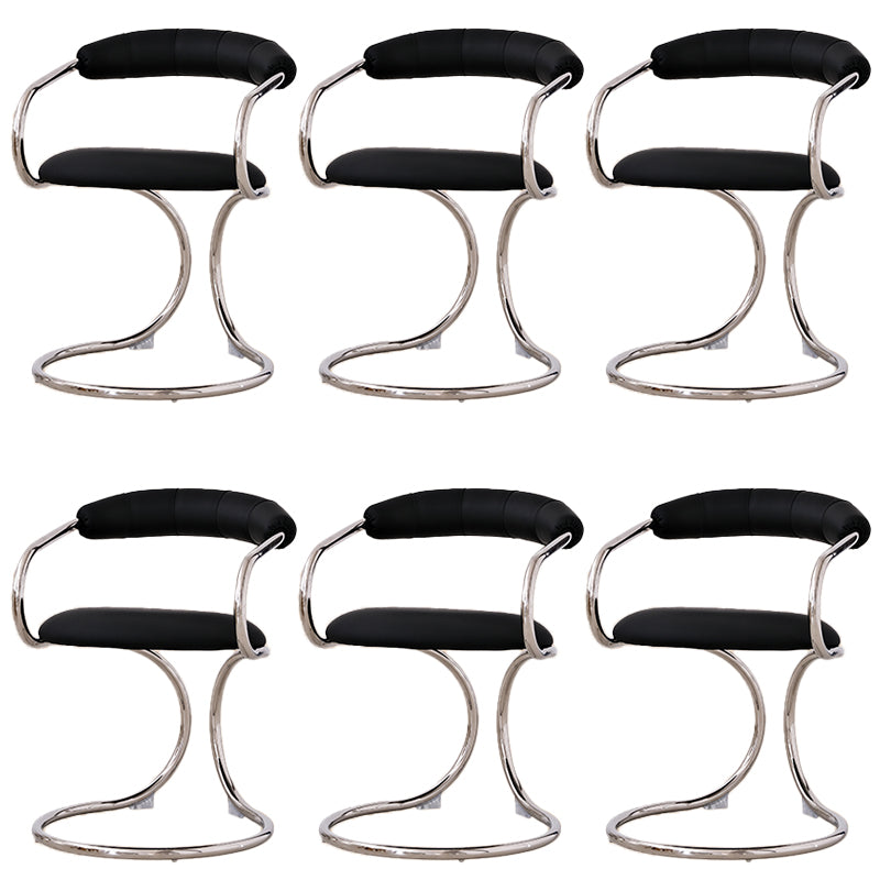 Industrial Style Arm Chair Upholstered Dining Chair for Living Room