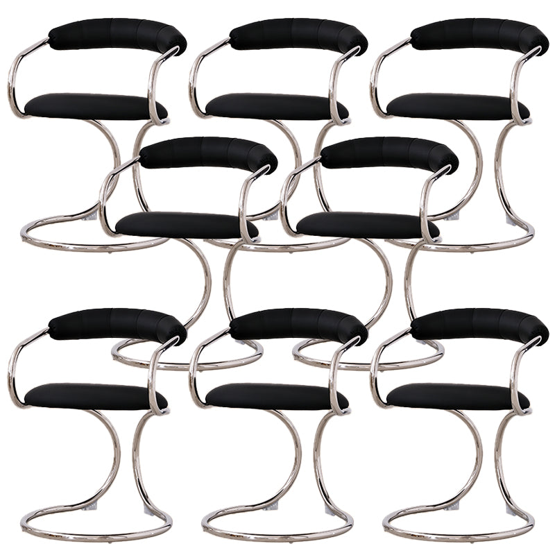 Industrial Style Arm Chair Upholstered Dining Chair for Living Room