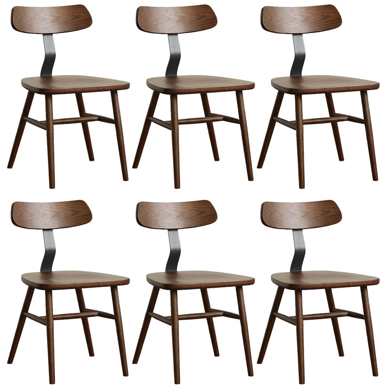 Industriële stijl zijstoel Solid Wood indoor Diner stoel voor woonkamer