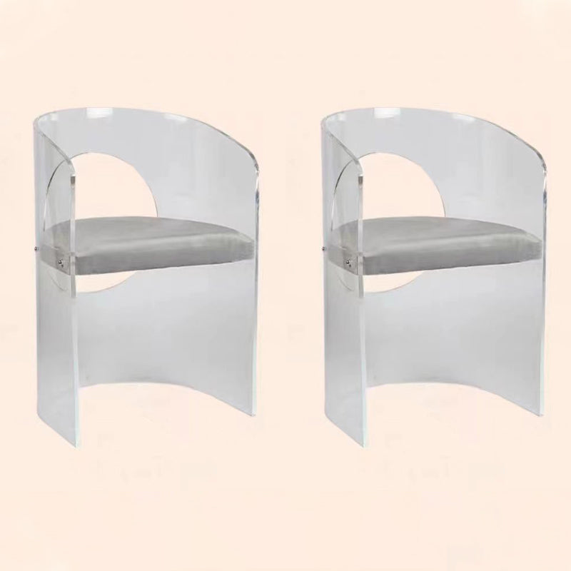 Modern Simple Arm stoel Plastic frame Dineerstoel voor woonkamer