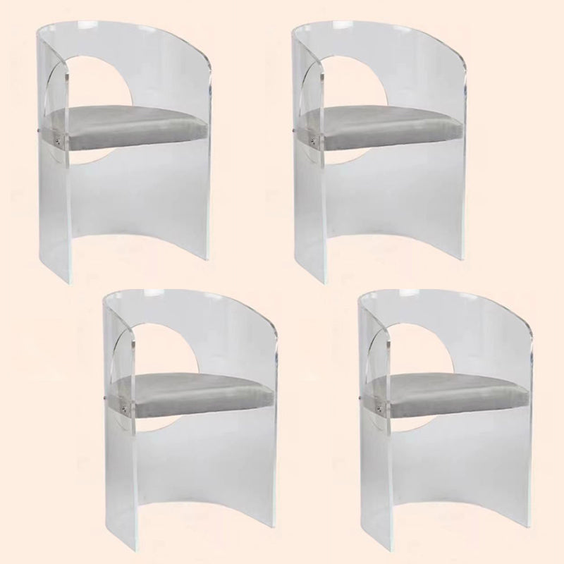 Modern Simple Arm stoel Plastic frame Dineerstoel voor woonkamer