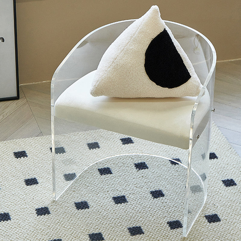 Modern Simple Arm stoel Plastic frame Dineerstoel voor woonkamer