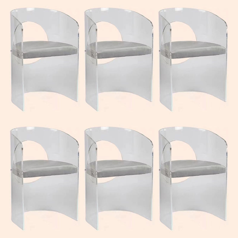 Modern Simple Arm stoel Plastic frame Dineerstoel voor woonkamer