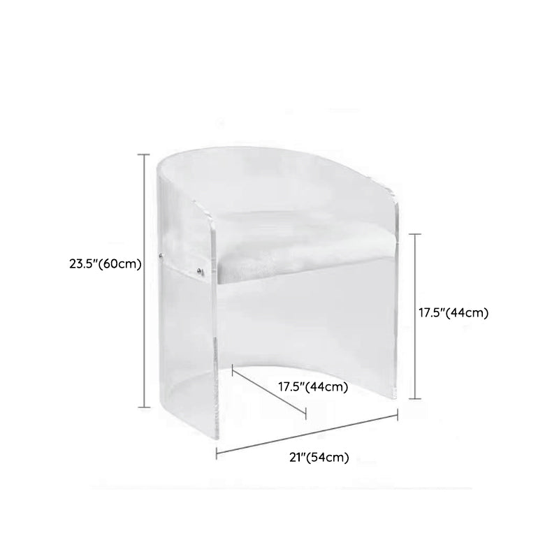 Modern Simple Arm stoel Plastic frame Dineerstoel voor woonkamer