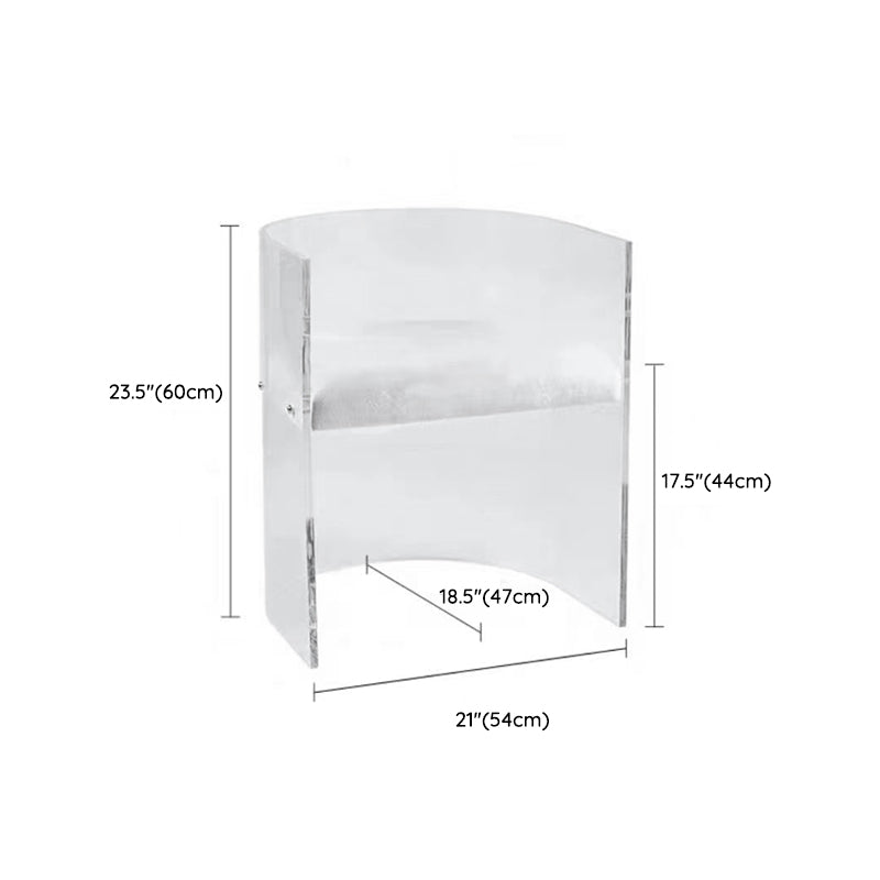 Modern Simple Arm stoel Plastic frame Dineerstoel voor woonkamer