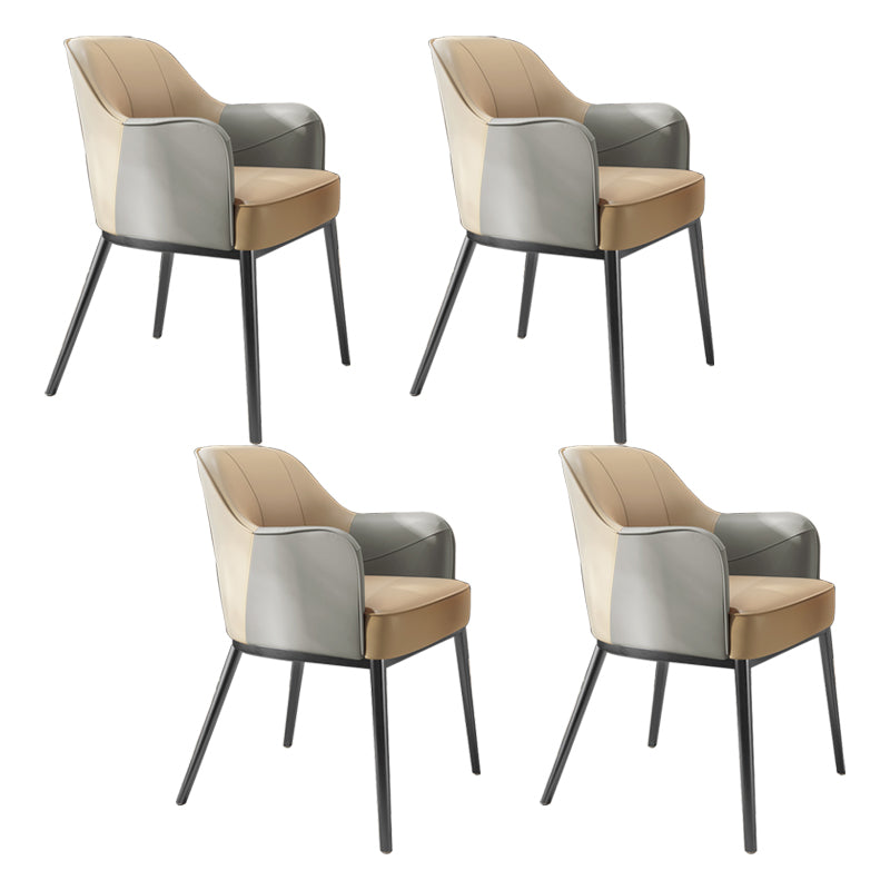 Industriële stijl armstoel faux lederen eetgelegenheid stoel voor slaapkamer