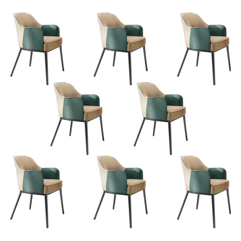 Industriële stijl armstoel faux lederen eetgelegenheid stoel voor slaapkamer