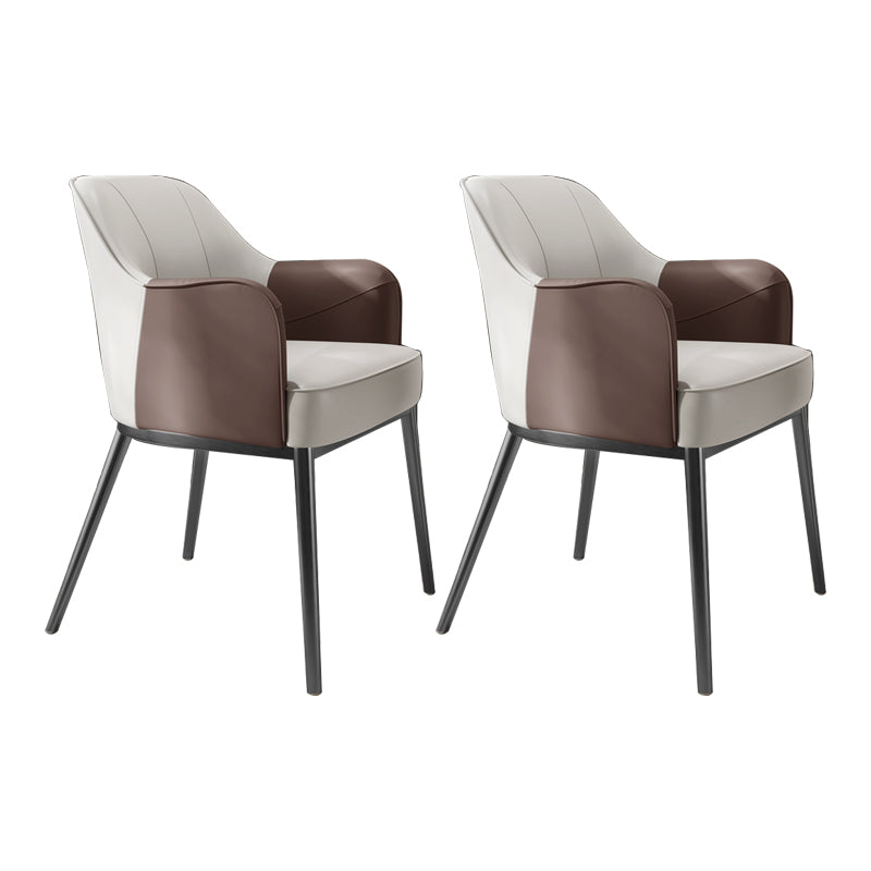 Industriële stijl armstoel faux lederen eetgelegenheid stoel voor slaapkamer