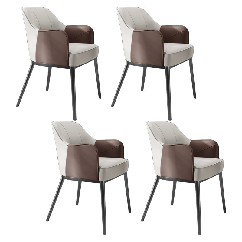 Industriële stijl armstoel faux lederen eetgelegenheid stoel voor slaapkamer