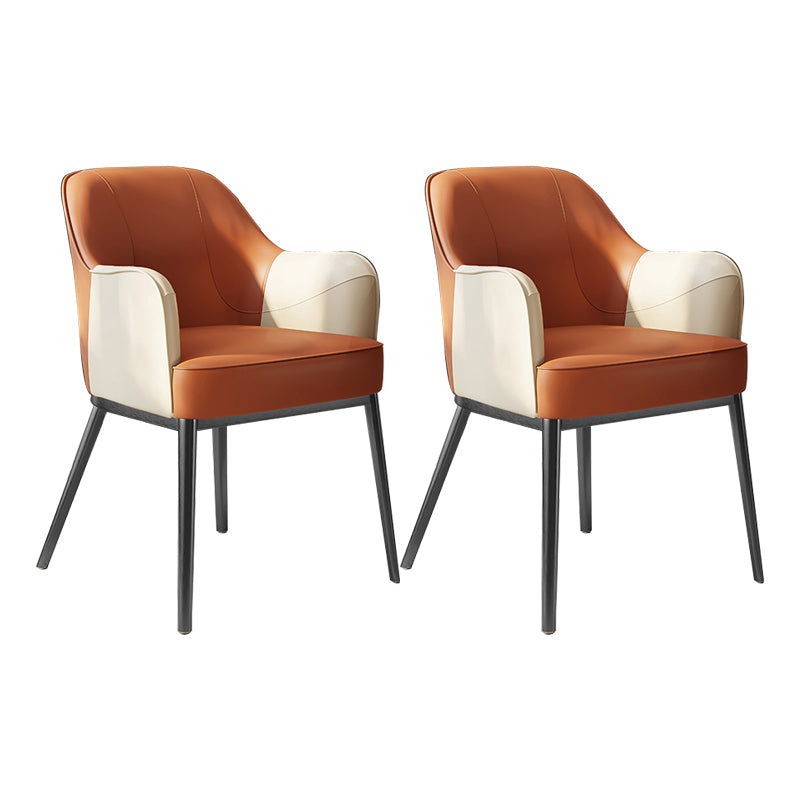 Industriële stijl armstoel faux lederen eetgelegenheid stoel voor slaapkamer