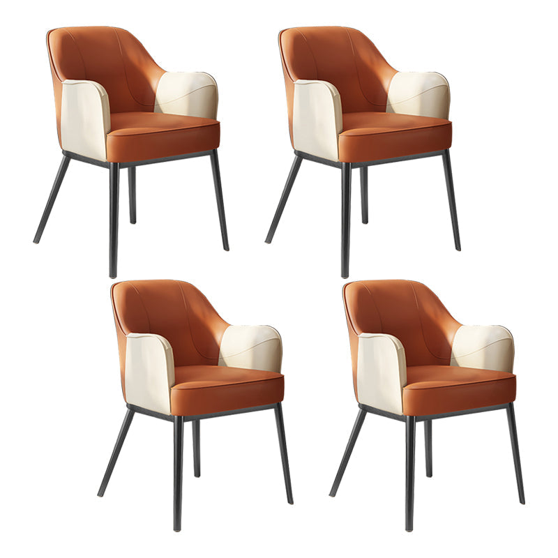 Industriële stijl armstoel faux lederen eetgelegenheid stoel voor slaapkamer