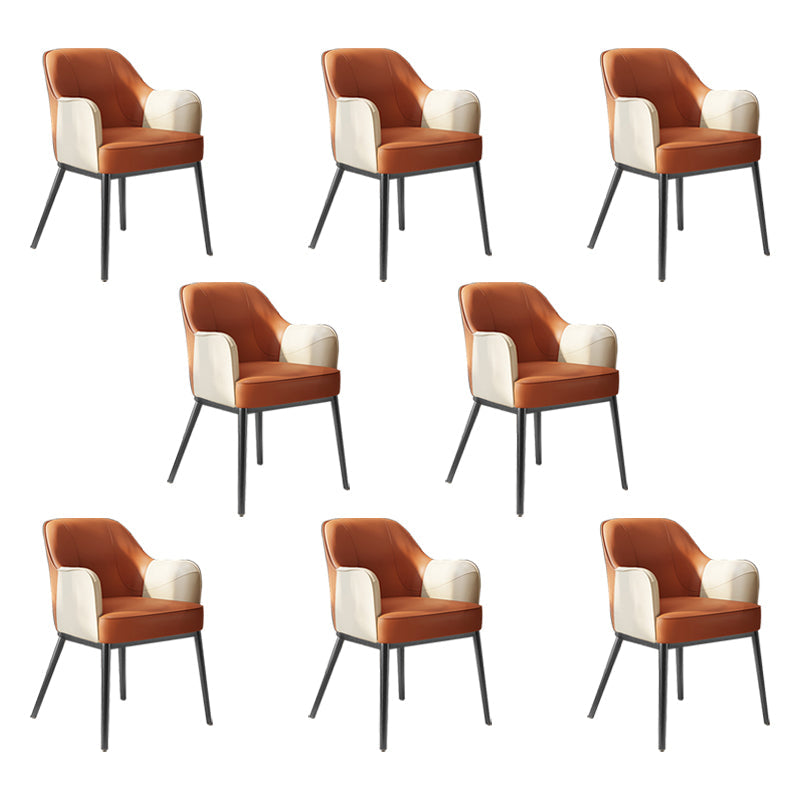 Industriële stijl armstoel faux lederen eetgelegenheid stoel voor slaapkamer