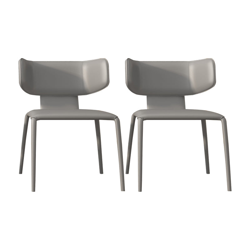 Modern Simple Side Chair Faux Leather Wingback Chair for Living Room