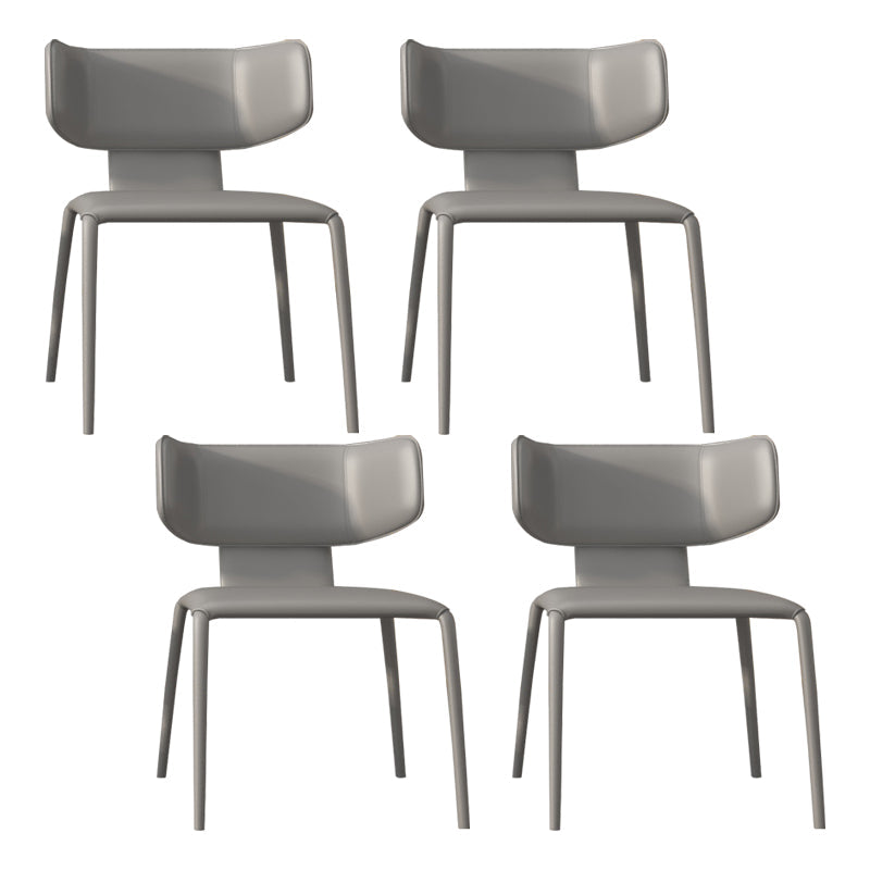 Modern Simple Side Chair Faux Leather Wingback Chair for Living Room