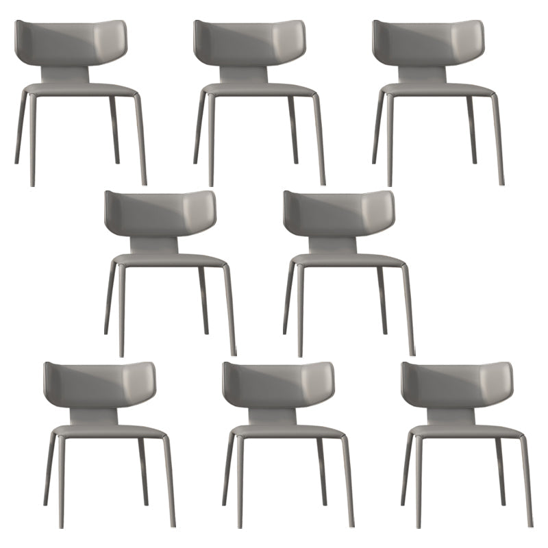 Modern Simple Side Chair Faux Leather Wingback Chair for Living Room