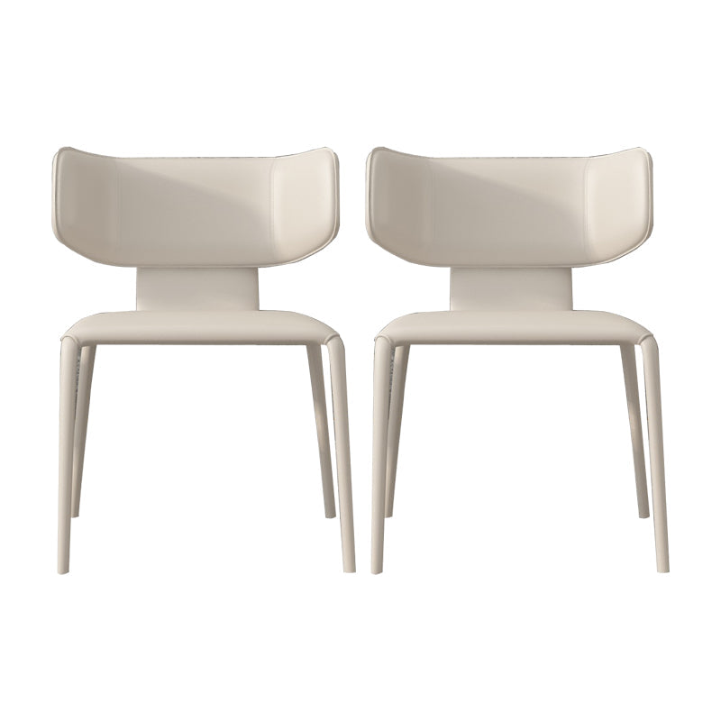 Modern Simple Side Chair Faux Leather Wingback Chair for Living Room