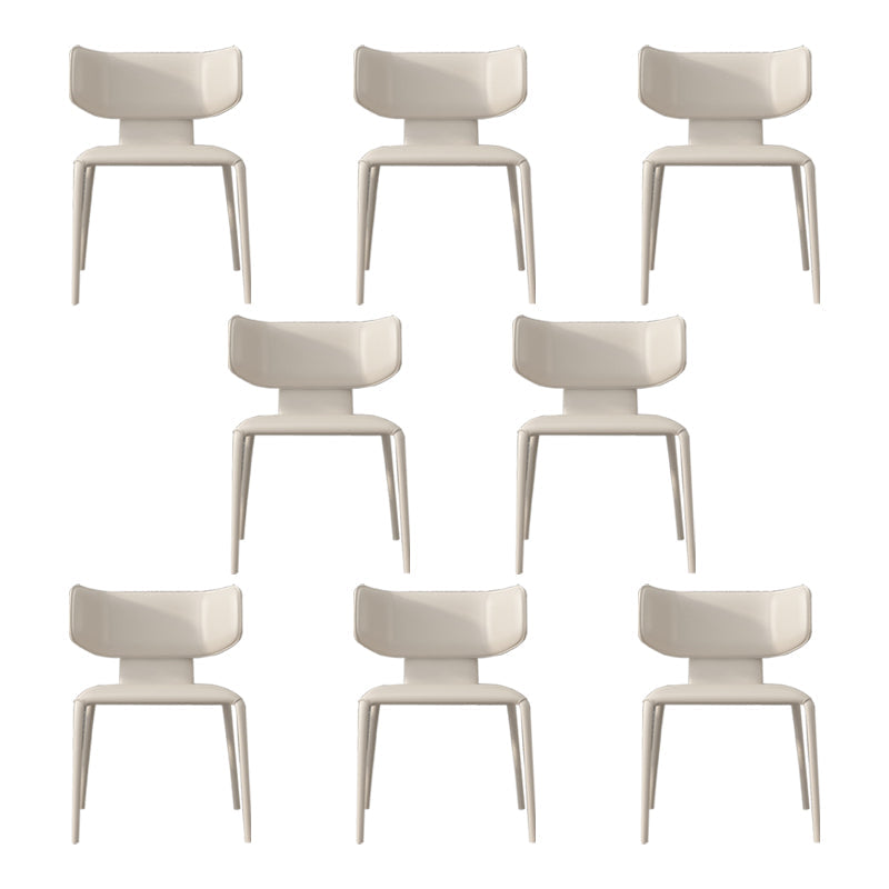 Modern Simple Side Chair Faux Leather Wingback Chair for Living Room