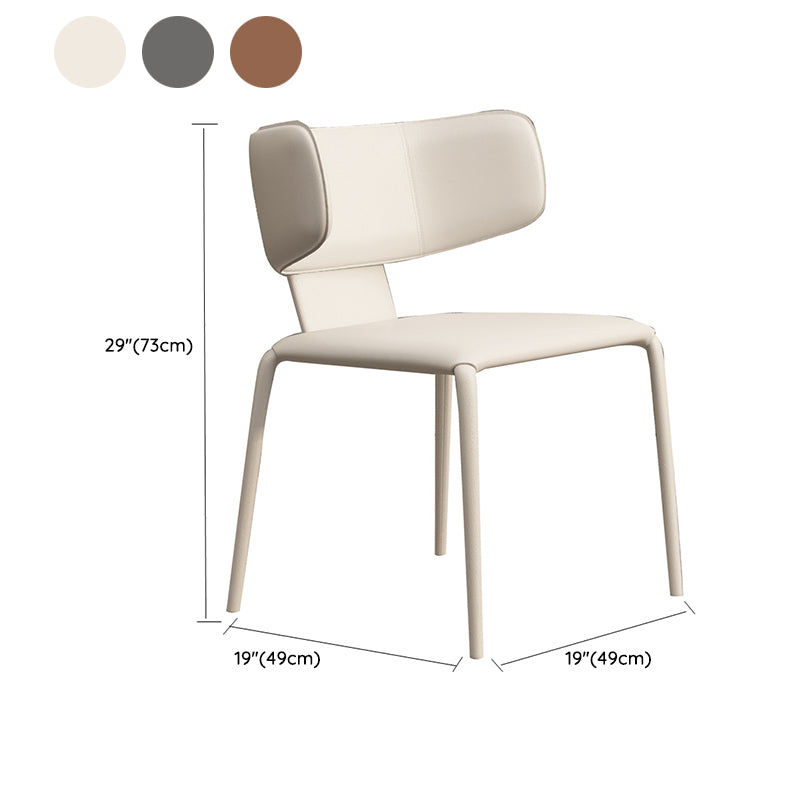 Modern Simple Side Chair Faux Leather Wingback Chair for Living Room