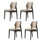 Modern Simple Side Chair Wooden Frame Side Dining Chair for Bedroom Black 4 Piece Set Clearhalo 'Dining Chairs' 'Dining Tables & Seating' 'dining_chair' 'furn' 'furn_dining_chair' 'Furniture' 'Kitchen & Dining Furniture' 7074860