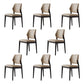 Modern Simple Side Chair Wooden Frame Side Dining Chair for Bedroom Black 8 Piece Set Clearhalo 'Dining Chairs' 'Dining Tables & Seating' 'dining_chair' 'furn' 'furn_dining_chair' 'Furniture' 'Kitchen & Dining Furniture' 7074865