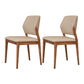 Modern Simple Side Chair Wooden Frame Side Dining Chair for Bedroom Brown 2 Piece Set Clearhalo 'Dining Chairs' 'Dining Tables & Seating' 'dining_chair' 'furn' 'furn_dining_chair' 'Furniture' 'Kitchen & Dining Furniture' 7074868