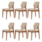 Modern Simple Side Chair Wooden Frame Side Dining Chair for Bedroom Brown 6 Piece Set Clearhalo 'Dining Chairs' 'Dining Tables & Seating' 'dining_chair' 'furn' 'furn_dining_chair' 'Furniture' 'Kitchen & Dining Furniture' 7074873