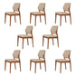 Modern Simple Side Chair Wooden Frame Side Dining Chair for Bedroom Brown 8 Piece Set Clearhalo 'Dining Chairs' 'Dining Tables & Seating' 'dining_chair' 'furn' 'furn_dining_chair' 'Furniture' 'Kitchen & Dining Furniture' 7074874