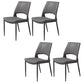 Kitchen Open Back Dining Chair Industrial Upholstered Armless Chair Grey Armless 4 Piece Set Clearhalo 'Dining Chairs' 'Dining Tables & Seating' 'dining_chair' 'furn' 'furn_dining_chair' 'Furniture' 'Kitchen & Dining Furniture' 7074917