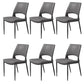 Kitchen Open Back Dining Chair Industrial Upholstered Armless Chair Grey Armless 6 Piece Set Clearhalo 'Dining Chairs' 'Dining Tables & Seating' 'dining_chair' 'furn' 'furn_dining_chair' 'Furniture' 'Kitchen & Dining Furniture' 7074919