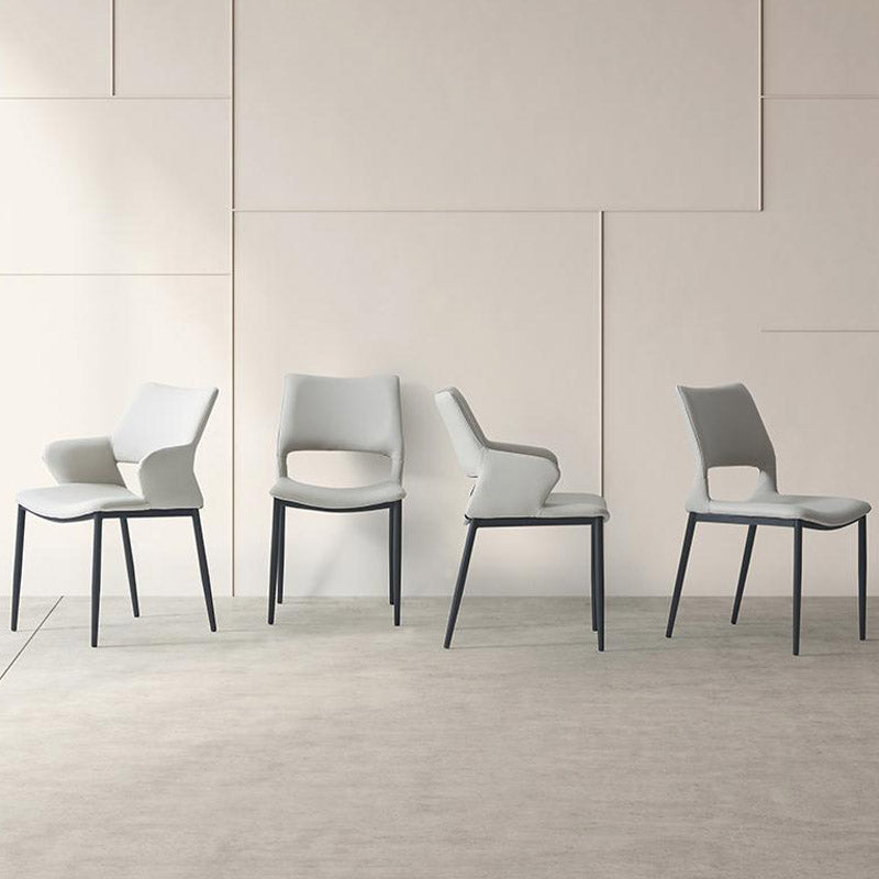 Kitchen Open Back Dining Chair Industrial Upholstered Armless Chair Clearhalo 'Dining Chairs' 'Dining Tables & Seating' 'dining_chair' 'furn' 'furn_dining_chair' 'Furniture' 'Kitchen & Dining Furniture' 7074931