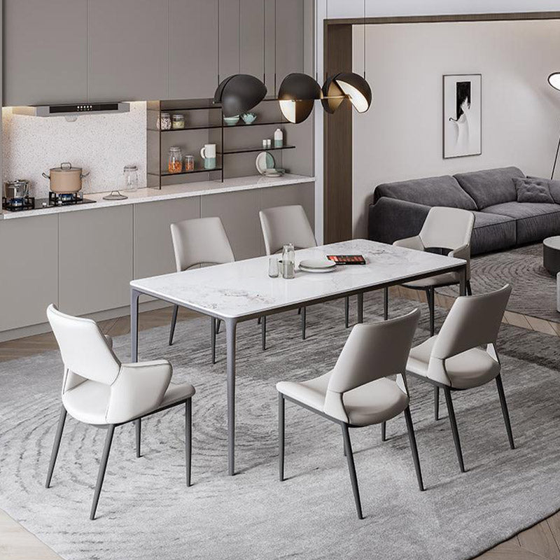 Kitchen Open Back Dining Chair Industrial Upholstered Armless Chair Clearhalo 'Dining Chairs' 'Dining Tables & Seating' 'dining_chair' 'furn' 'furn_dining_chair' 'Furniture' 'Kitchen & Dining Furniture' 7074932