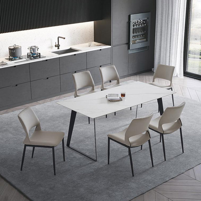 Kitchen Open Back Dining Chair Industrial Upholstered Armless Chair Clearhalo 'Dining Chairs' 'Dining Tables & Seating' 'dining_chair' 'furn' 'furn_dining_chair' 'Furniture' 'Kitchen & Dining Furniture' 7074935