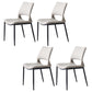 Kitchen Open Back Dining Chair Industrial Upholstered Armless Chair Light Gray Armless 4 Piece Set Clearhalo 'Dining Chairs' 'Dining Tables & Seating' 'dining_chair' 'furn' 'furn_dining_chair' 'Furniture' 'Kitchen & Dining Furniture' 7074937