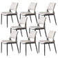 Kitchen Open Back Dining Chair Industrial Upholstered Armless Chair Light Gray Armless 8 Piece Set Clearhalo 'Dining Chairs' 'Dining Tables & Seating' 'dining_chair' 'furn' 'furn_dining_chair' 'Furniture' 'Kitchen & Dining Furniture' 7074939