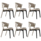 Glam Kitchen Dining Side Chair  Open Back Metal Legs Armless Chair