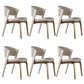 Glam Kitchen Dining Side Chair  Open Back Metal Legs Armless Chair