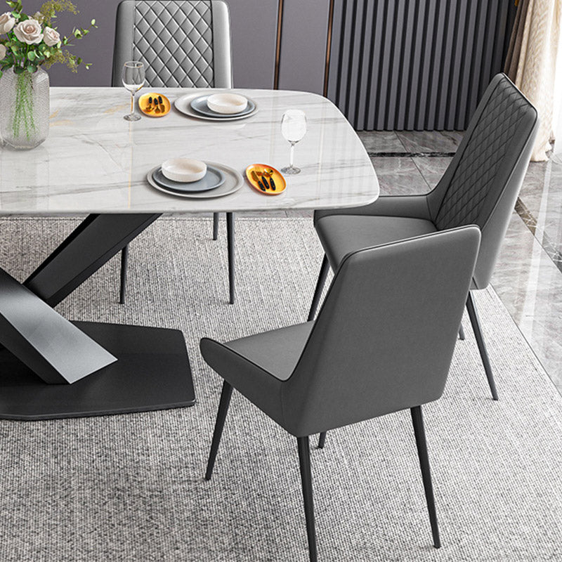 Sedia da sala da pranzo imbottita industriale cucina sedia laterale parsons