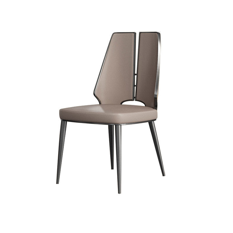 Küche Glam Dining Armless Stuhl Wingback Metallbeinseitenstuhl