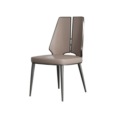 Küche Glam Dining Armless Stuhl Wingback Metallbeinseitenstuhl
