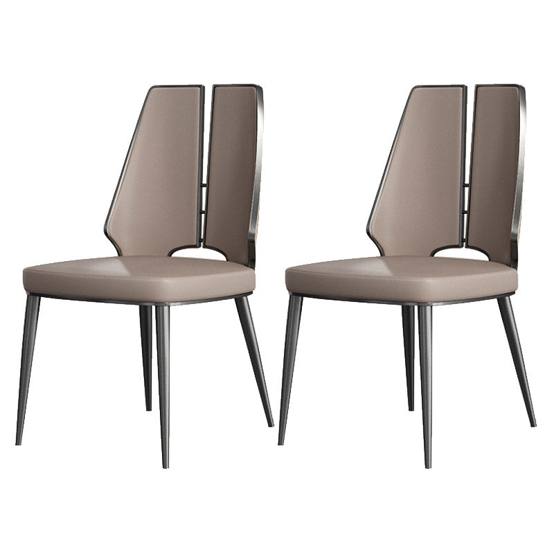 Küche Glam Dining Armless Stuhl Wingback Metallbeinseitenstuhl