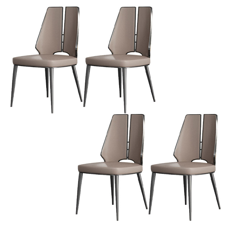 Küche Glam Dining Armless Stuhl Wingback Metallbeinseitenstuhl